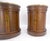 Wood Pair of Round Cylinder Shape Two Doors End Lamp Tables Stands Pull Out Trays For Sale - Image 7 of 18