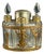 French Neo-Empire Ormolu Perfume Set with Bottles from Arys Paris Fox-Trot, 1890s, Set of 5 For Sale