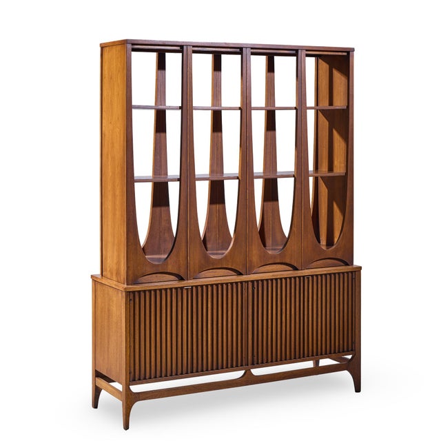Broyhill Brasilia Mid Century Walnut Room Divider This room divider measures: 54 wide x 17 deep x 72.5 inches high Great...