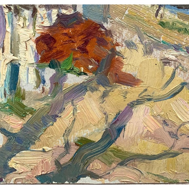 1960s Vintage Impressionist River Oil Painting, Ukrainian Art, 1960s For Sale - Image 5 of 6