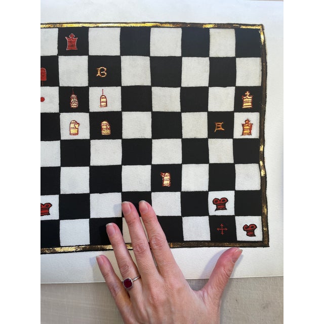 Reproduction Antique French Chess Art Prints - Set of 4, Unframed For Sale - Image 12 of 12