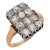 1910s Edwardian Old Cut Diamond 18k Yellow Gold and Silver Ring, Size 5 For Sale