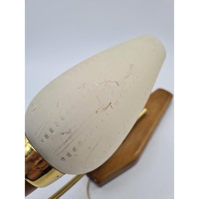 Mid-Century Modern Wall Sconces in Wood and Brass, 1950s-1960s, Set of 3 For Sale - Image 6 of 14