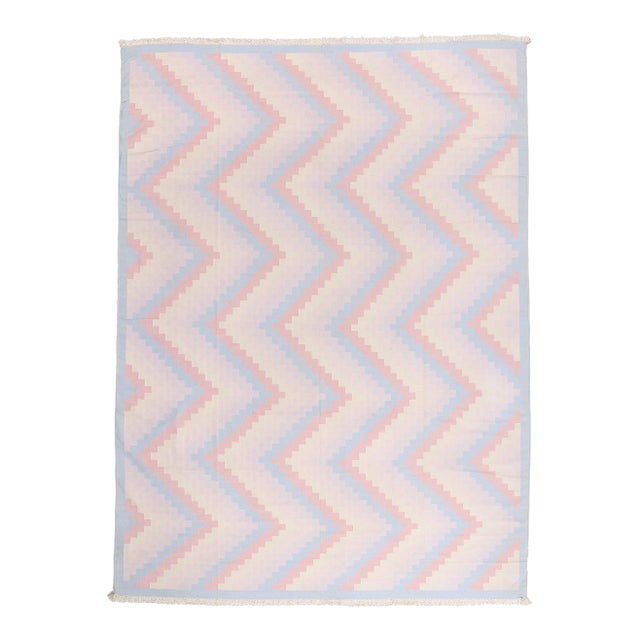 Vintage Indian Dhurrie Rug, 10'00 X 14'00 For Sale