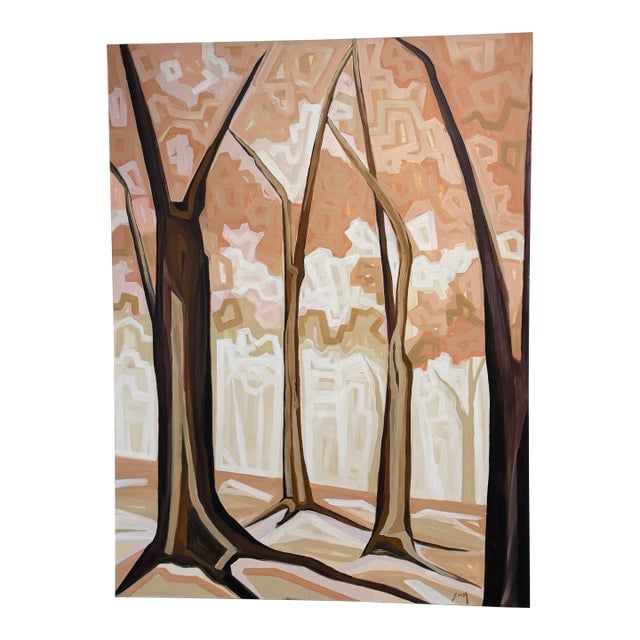 Large Abstract Forest Painting For Sale