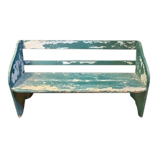 Antique American Wood Bench, Pennsylvania Provenance For Sale