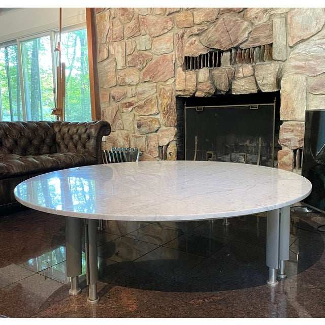 1970s 1970s Vintage Mid-Century Modern Marble Coffee Table For Sale - Image 5 of 5