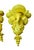 1970s 1970s Carved Wood Yellow Lacquer Elephant Wall brackets.A Pair For Sale - Image 5 of 6