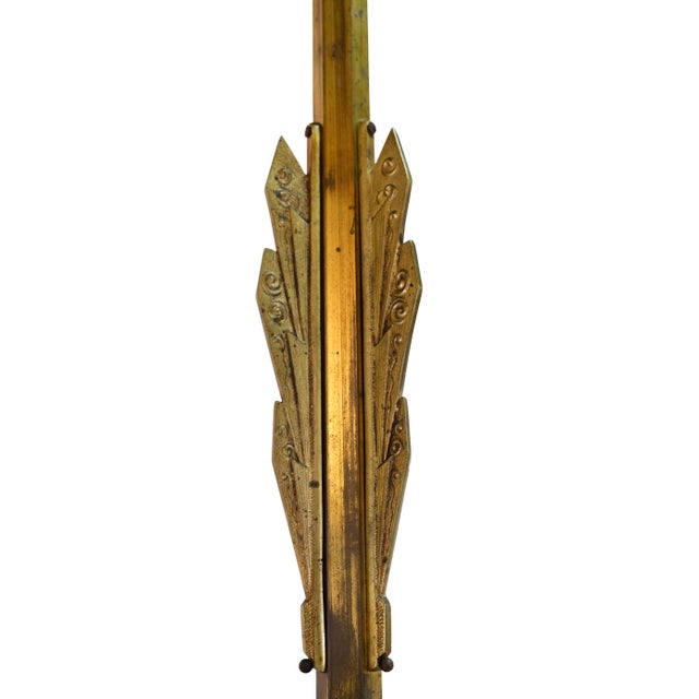 Ceiling Lamp with Bronze Mount and Opalescent Glass, 1930s For Sale - Image 6 of 11