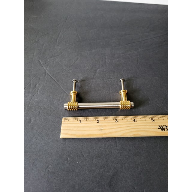 1990s Gold & Silver Cabinet Drawer Pull For Sale In San Francisco - Image 6 of 9