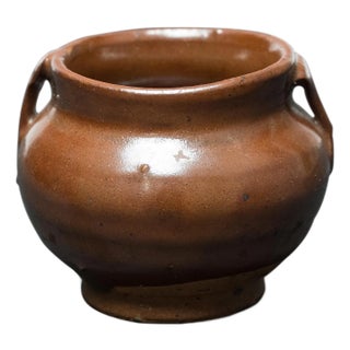 Chinese Petite Glazed Apothecary Jar, C. 1900 For Sale