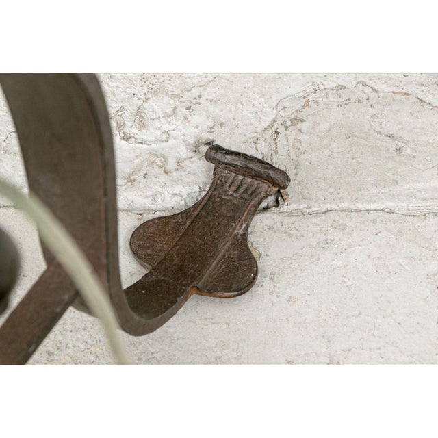 Black Vintage Mediterranean Revival Style Wrought Iron Floor Lamp For Sale - Image 8 of 10