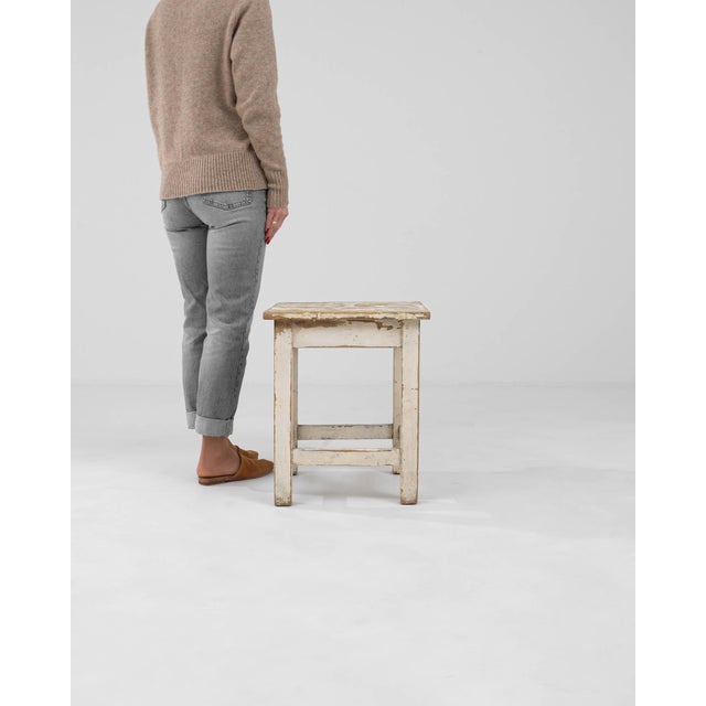Early 20th Century Central European Wood Patinated Stool For Sale - Image 18 of 18