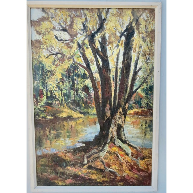 Grace Jorgensen, 1907-1994, American. Impressionist and knife painting. Large format and beautifully handled knife,...