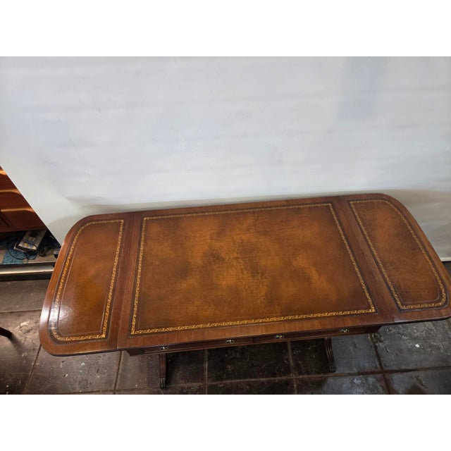 Antique Sofa Table Desk Library Table Mahogany Console Table For Sale - Image 4 of 11