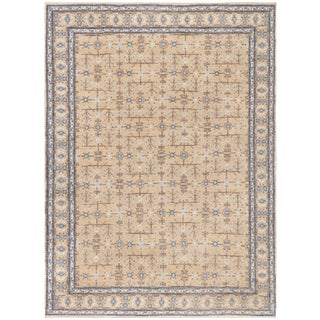 Contemporary Floral Samarkand Warm Tan Carpet "Arbora" by Doris Leslie Blau For Sale