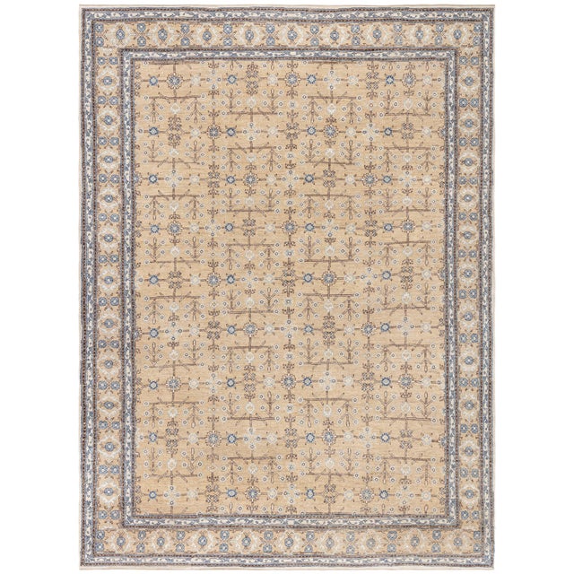 Contemporary Floral Samarkand Warm Tan Carpet "Arbora" by Doris Leslie Blau For Sale