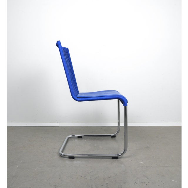 Blue B 20 Cantilever Chairs with High Back and Leather Upholstery by Mart Stam, Marcel Breuer & Jean Prouvé for Tecta, Germany, 1980s, Set of 4 For Sale - Image 6 of 18