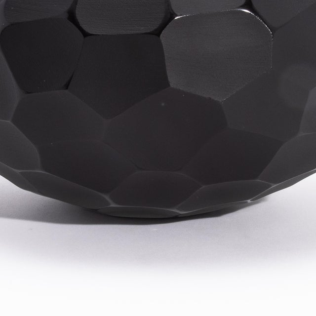 Hand-Blown Modern Murano Bowl in Black Large For Sale In Los Angeles - Image 6 of 7