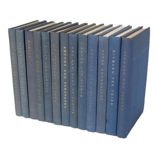 Vintage Shakespeares Works in Cornflower - Set of 13 For Sale