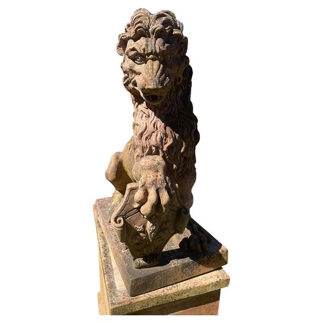 Silvano Porcinai, Lions, Terracotta, Set of 2 For Sale - Image 4 of 8