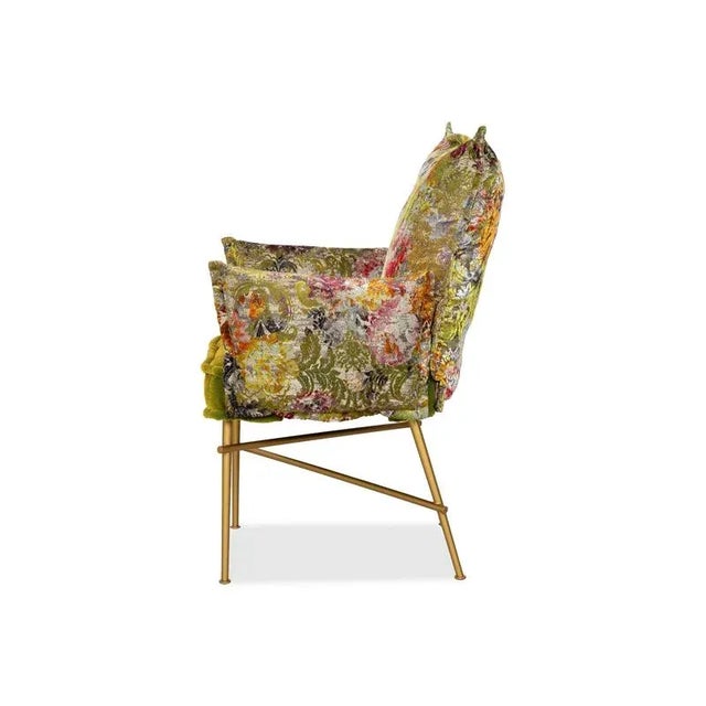 Baroque Style Ohlinda Dining Chairs in Green Fabric from Bretz, Set of 6 For Sale - Image 10 of 14