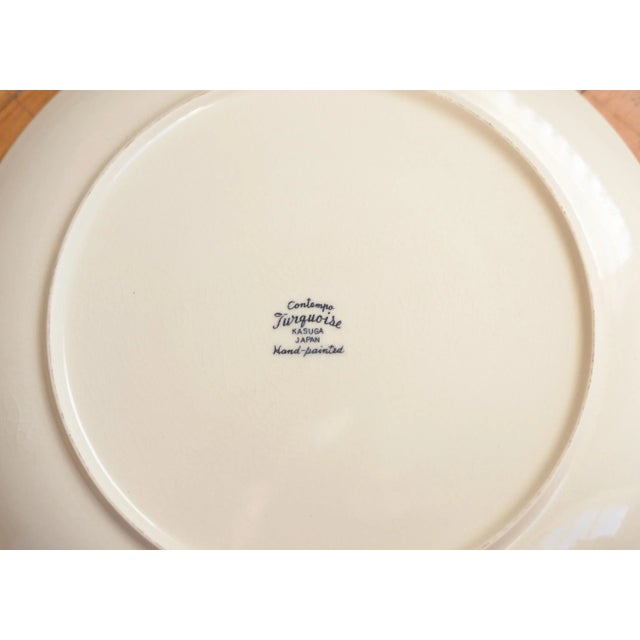 Mid Century Japanese Kasuga Contempo Turquoise Dinnerware 37-Piece Set For Sale - Image 12 of 13