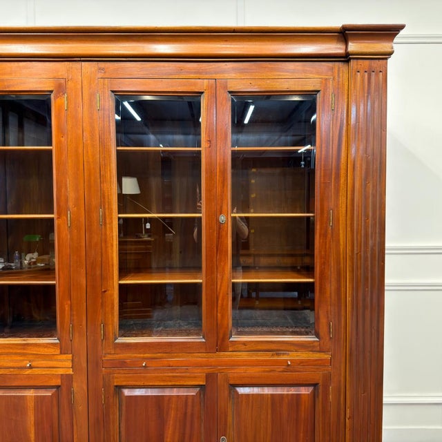 Classic English Bookcase with Columns For Sale - Image 14 of 18