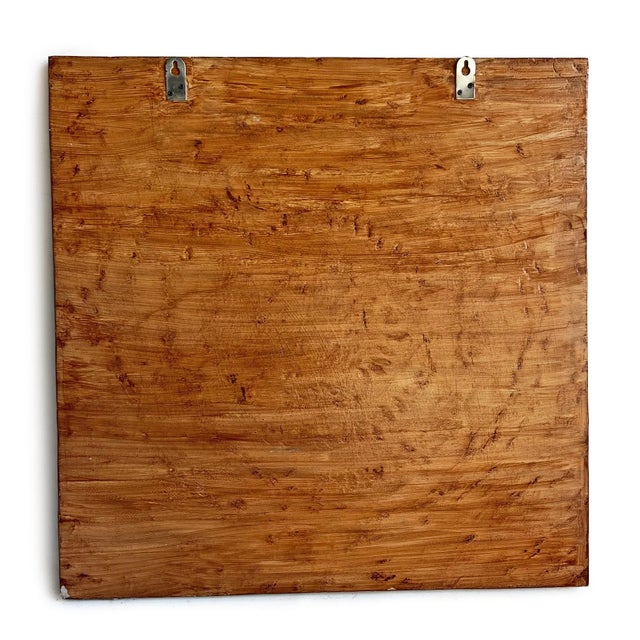 Rustic Vintage Driftwood Square Design Rustic Coastal Wall Art For Sale - Image 3 of 4