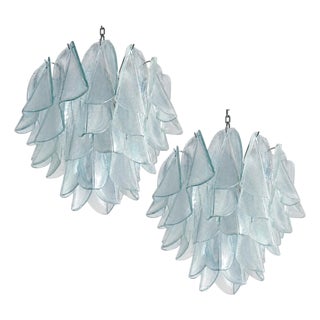Italian Chandeliers in the style of Mazzega, Murano, 1970s, Set of 2 For Sale
