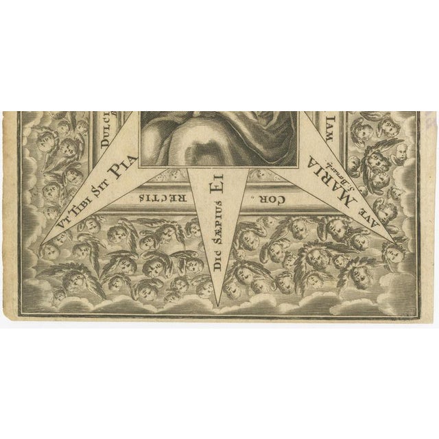 Virgin Mary with Child, 1700s, Engraving For Sale - Image 5 of 9