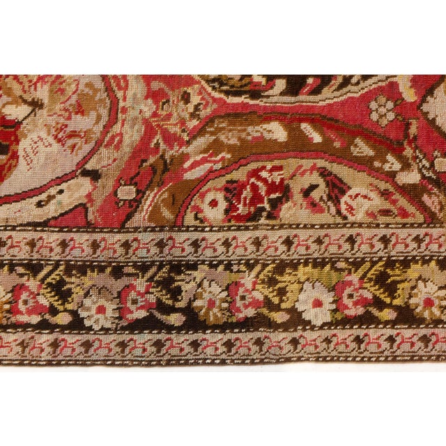 Authentic Caucasian Karabagh Botanic Handmade Wool Carpet For Sale - Image 4 of 7