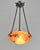 1920s Small French Art Deco Pendant Light by Le Verre Francais Schneider - 1925 Chandelier France For Sale - Image 5 of 14
