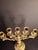 Antique Polish Brass 5 Light Sabbath Candelabra 19th C Judaica Menorah Candle For Sale - Image 9 of 18