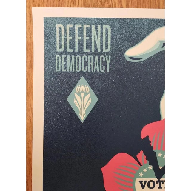 Shepard Fairey (Obey), Defend Democracy, Signed Screenprint For Sale - Image 6 of 8