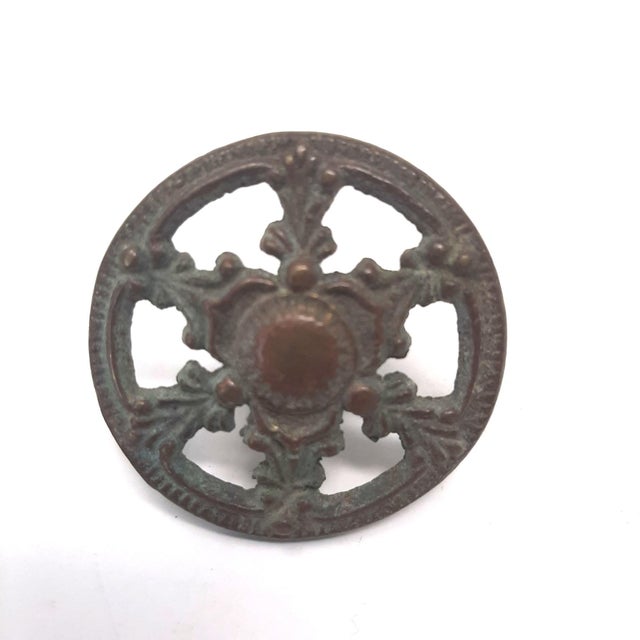 This beautifully designed knob can be used on a dresser or cabinet door, as a drawer pull. No markings, maker is unknown....