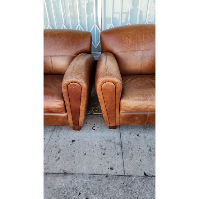 American 1980s Pair of Thomasville Leather For Sale - Image 3 of 10