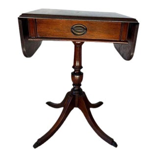 Antique Georgia III Style Mahogany Drop-Leaf Table. For Sale