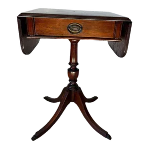 Antique Georgia III Style Mahogany Drop-Leaf Table.