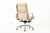 Eames Herman Miller Tall Cream Leather Office Chair Aluminum Group For Sale In Detroit - Image 6 of 12