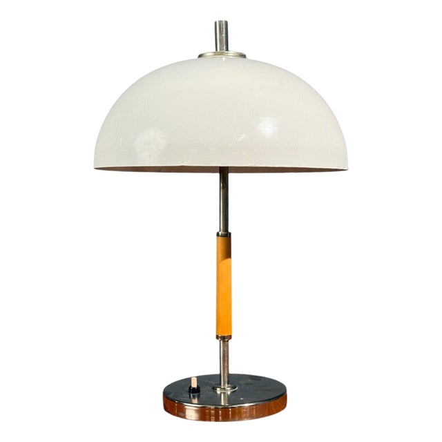 Swedish Art Deco, Table Lamp, Chrome, Plastic, Sweden, 1930s For Sale