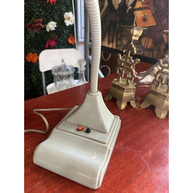 Gray 1970s Industrial Gray Task Lighting Desk Lamp For Sale - Image 8 of 9