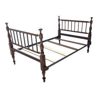 1940s Full Size Jenny Lind Spindle Bed For Sale