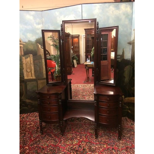 Wood Antique Vanity, Dressing Table For Sale - Image 7 of 14