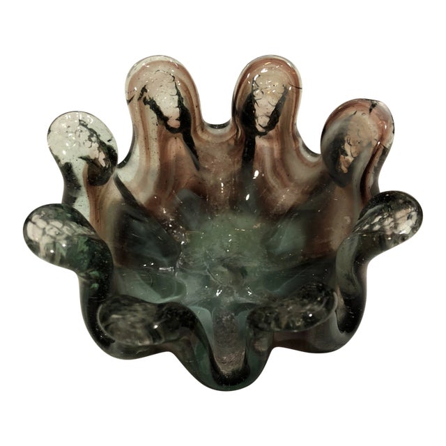 Vintage Blown Glass Dish/Bowl/Ashtray For Sale