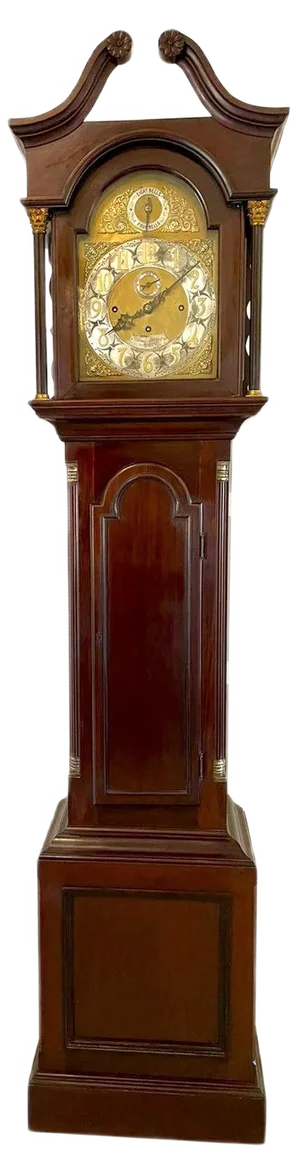 Antique Mahogany Eight Day Grandfather Clock