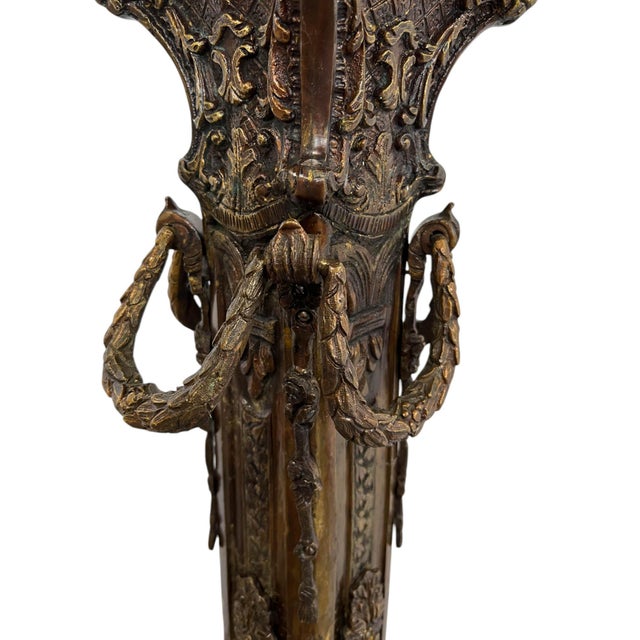 Italian Renaissance Revival Bronze Pedestal For Sale - Image 9 of 12
