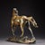 Metal 1980s Bronze Horse Sculpture With Gold Inlay | Ancient Style Gilt Bronze Statue | 1.3kg For Sale - Image 7 of 10