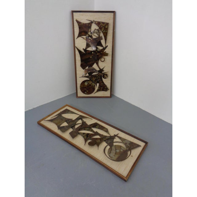 1960s Brutalist Metal Wall Panels by Henrik Horst, Denmark, 1960s, Set of 2 For Sale - Image 5 of 18