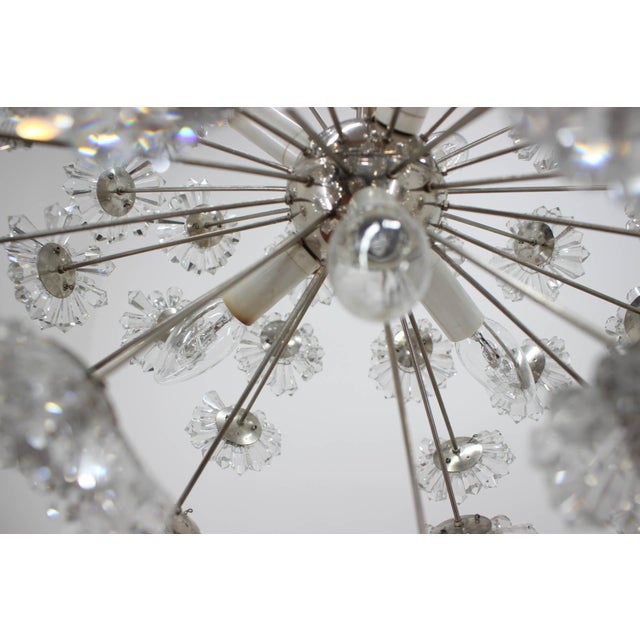 Metal Dandelion Chandelier from Preciosa, 1970s For Sale - Image 7 of 13